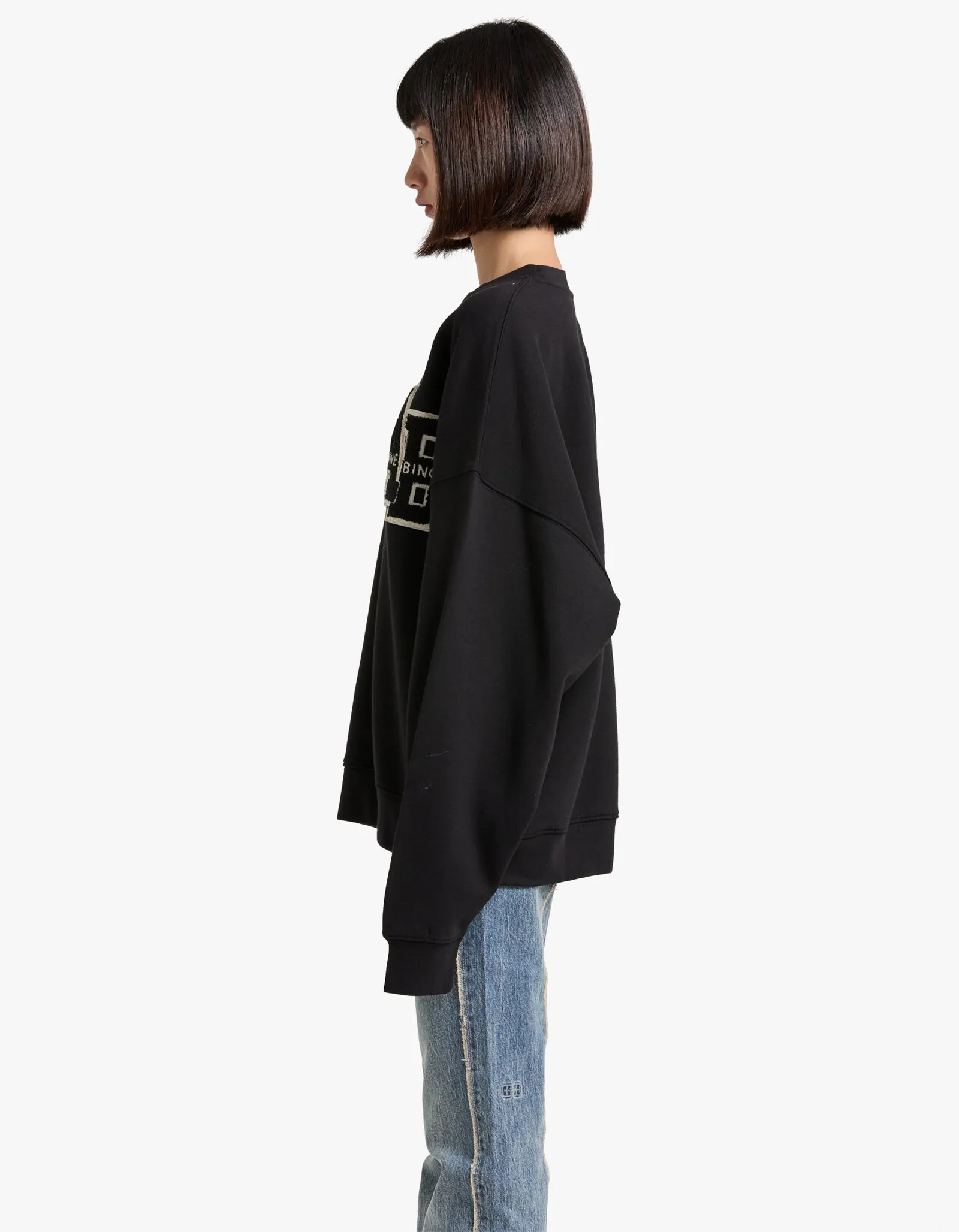 Miles Sweatshirt Letterman - Black