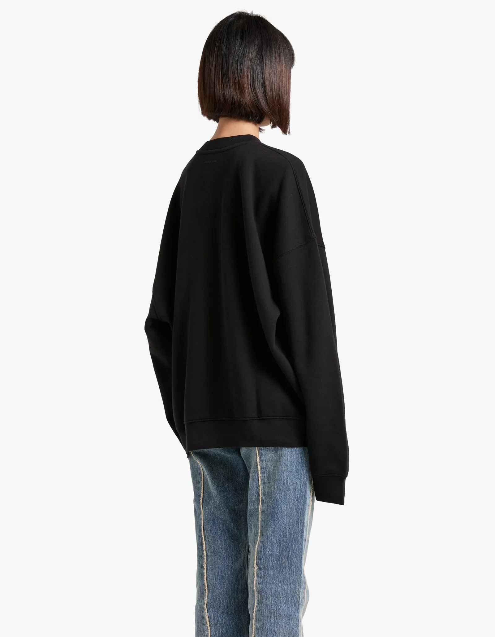 Miles Sweatshirt Letterman - Black