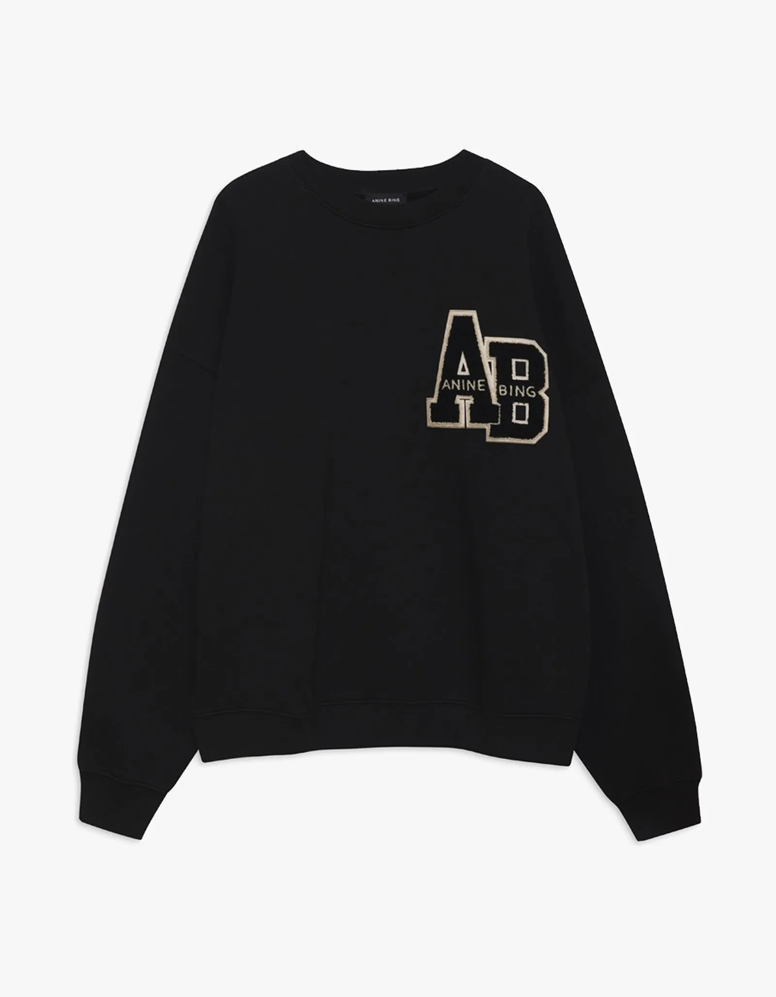 Miles Sweatshirt Letterman - Black