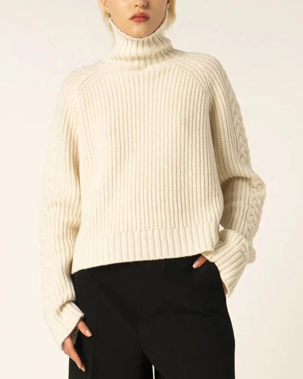 Milk Cashmere Chelsea Turtleneck Sweater