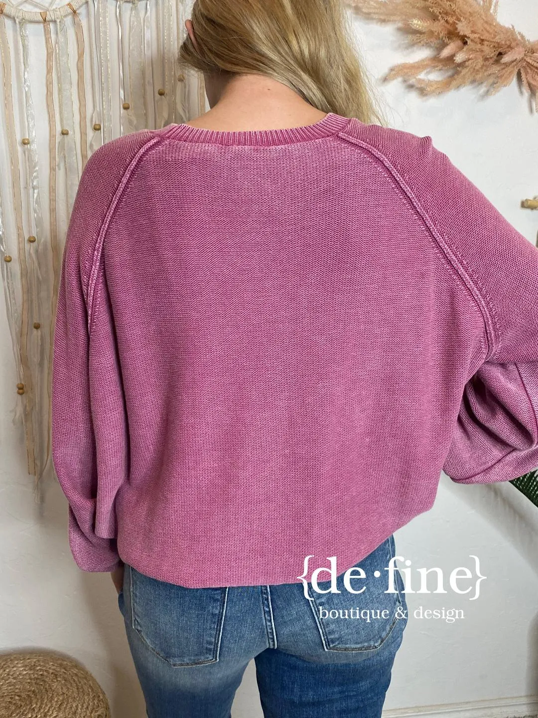 Mineral Washed Sweater in 3 Fabulous Colors