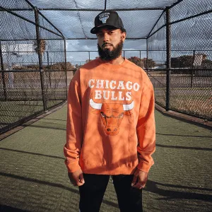 Mitchell & Ness - Vintage Big Logo Crew BULLS - Faded Red