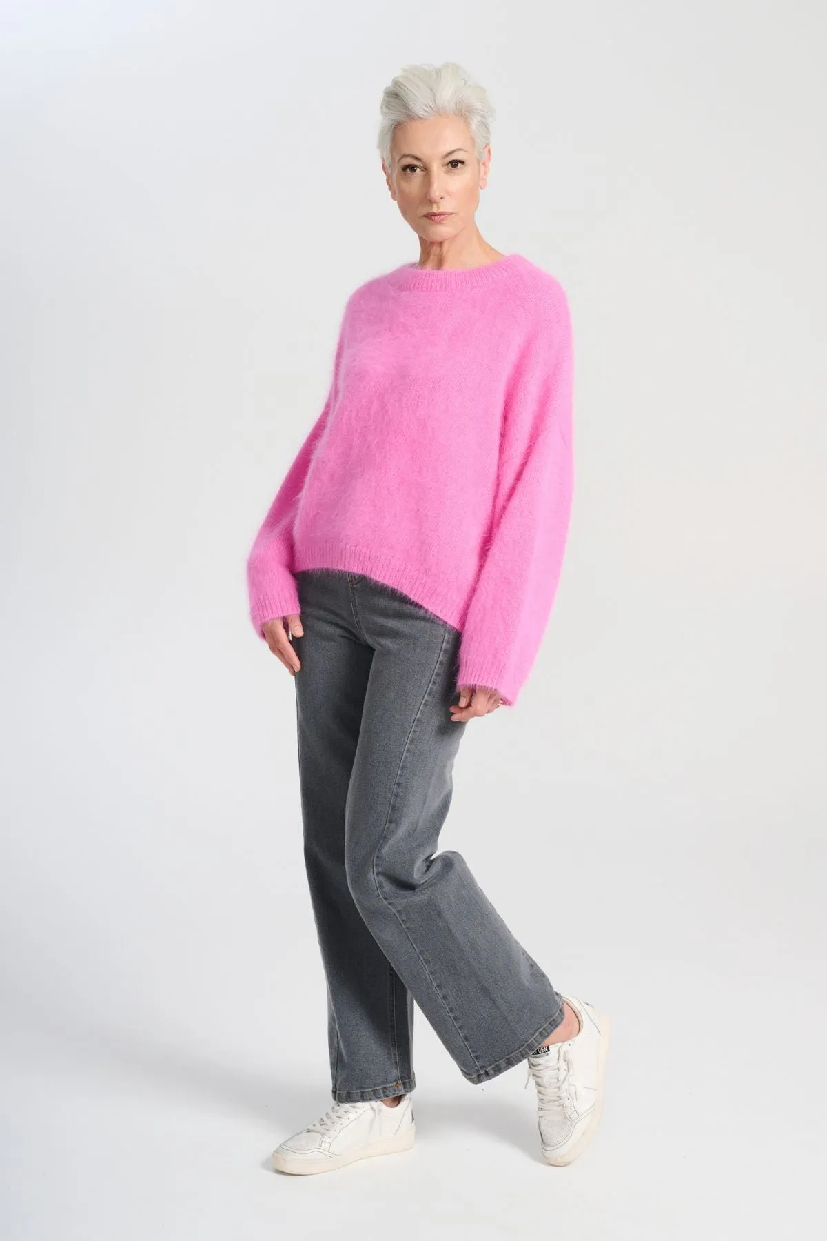 Montreal Knit Sweater Bubblegum Pink in Angora
