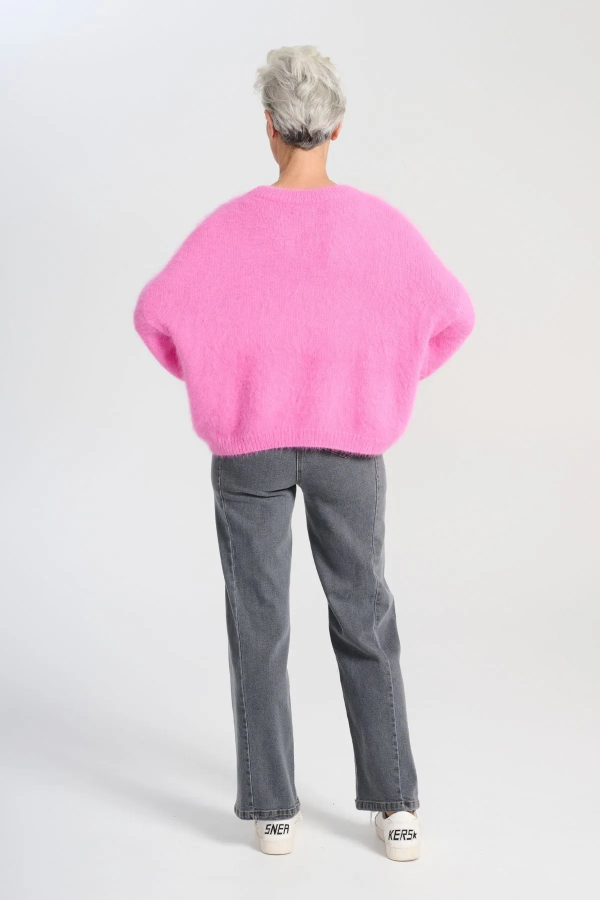 Montreal Knit Sweater Bubblegum Pink in Angora