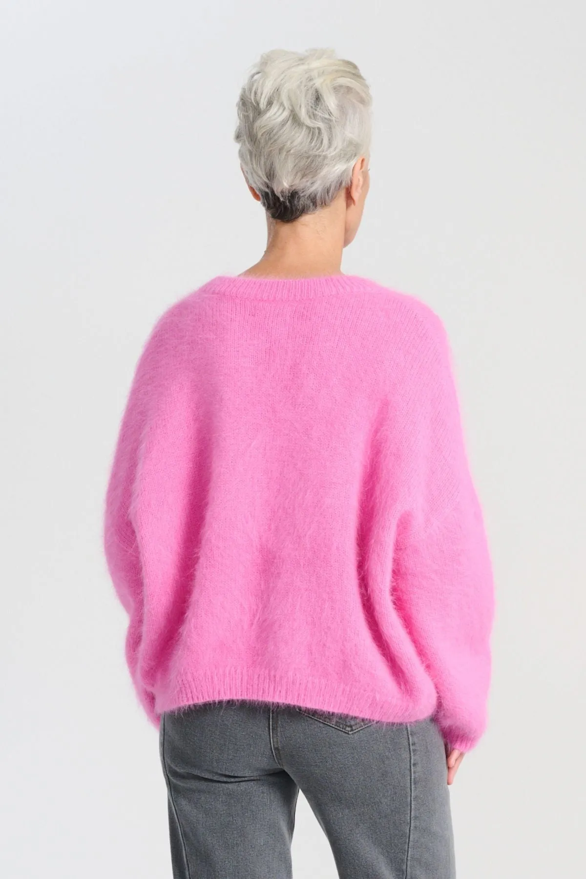 Montreal Knit Sweater Bubblegum Pink in Angora