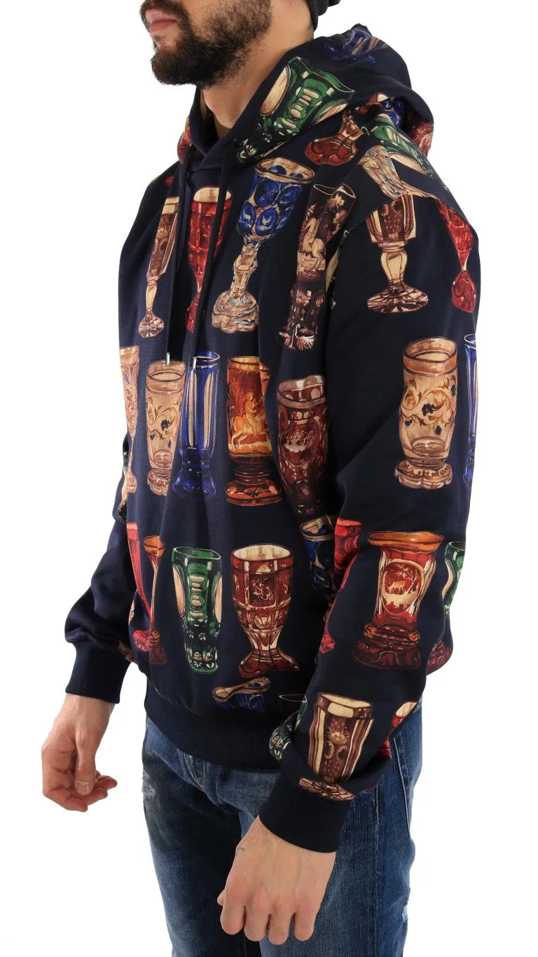 Multicolor Cotton Pullover Hooded Sweater