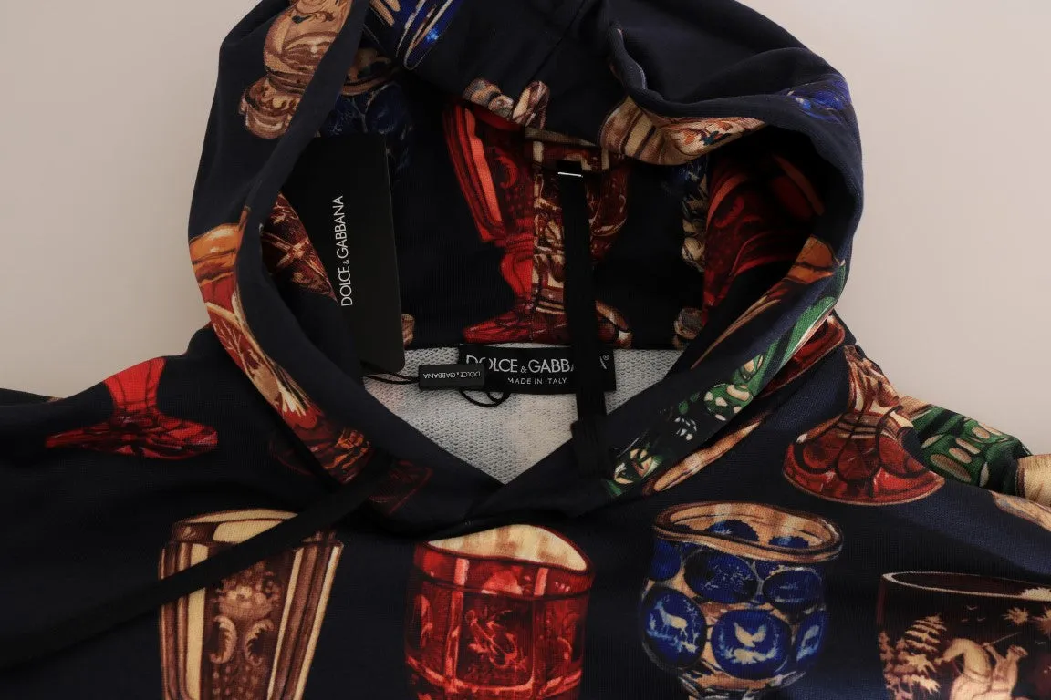 Multicolor Cotton Pullover Hooded Sweater