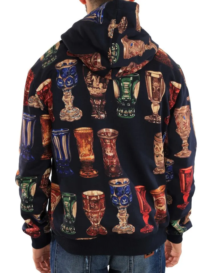 Multicolor Cotton Pullover Hooded Sweater