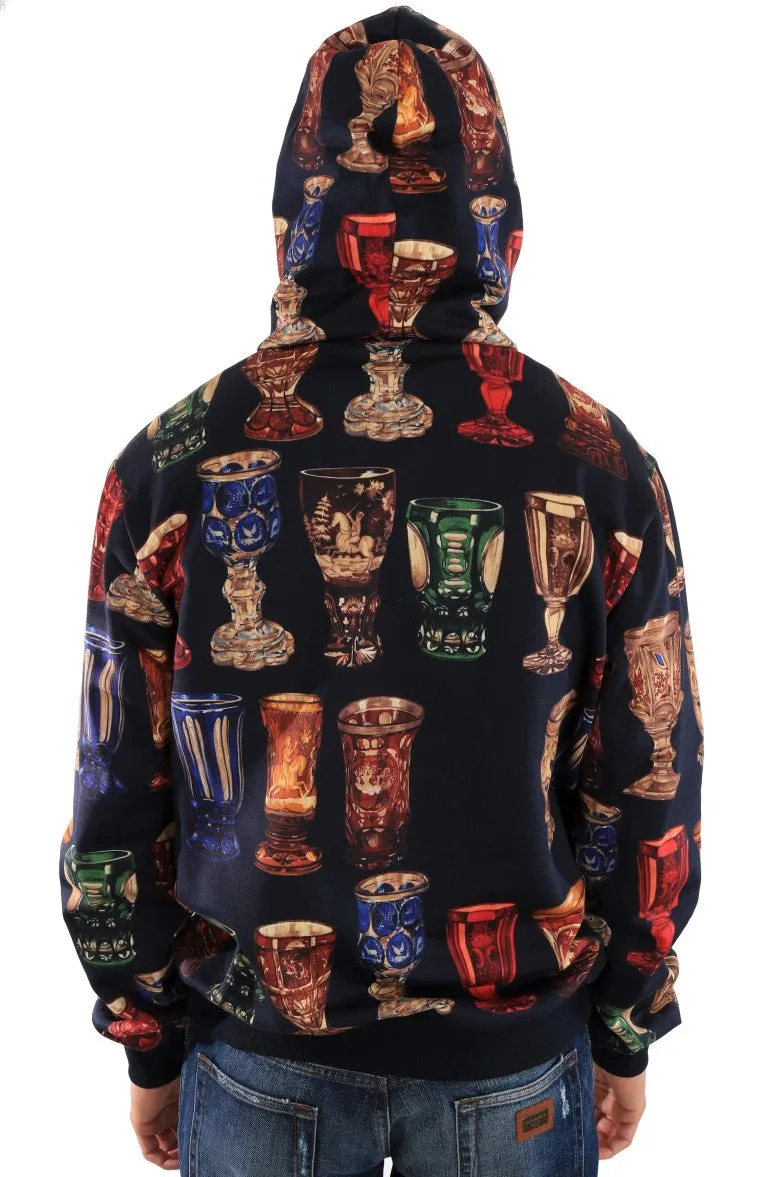 Multicolor Cotton Pullover Hooded Sweater