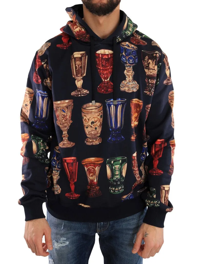Multicolor Cotton Pullover Hooded Sweater