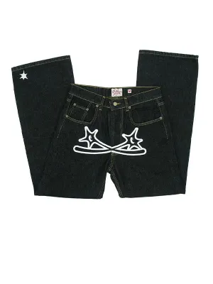 Multicolored Vintage American High Street Boyfriend Jeans