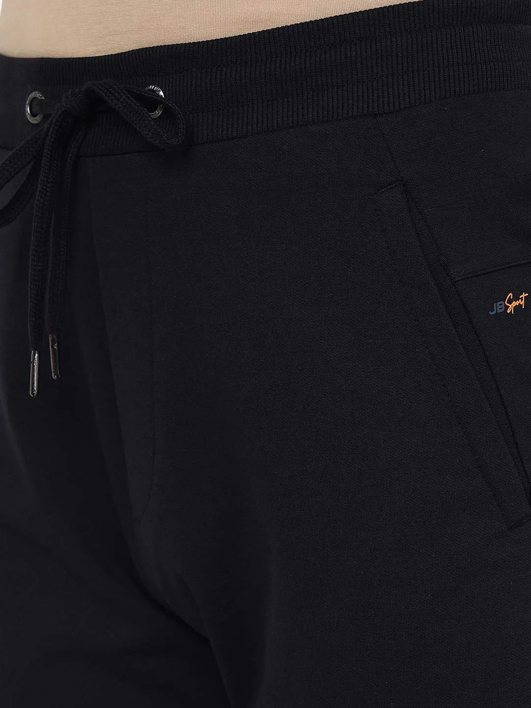 Navy Blue Solid Slim Fit Shorts | JadeBlue