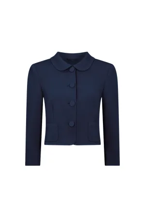 Navy Crepe Opera Jacket