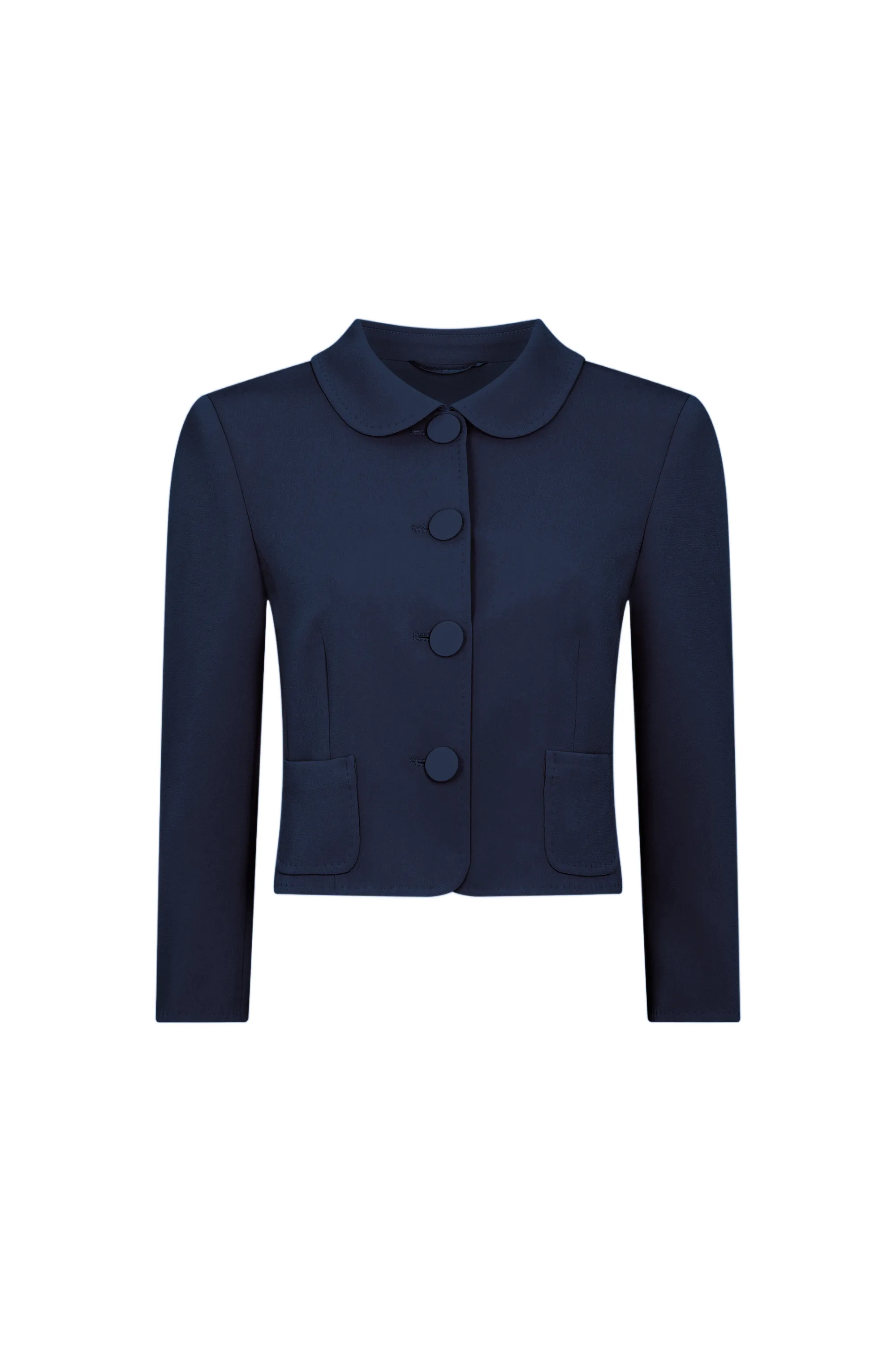 Navy Crepe Opera Jacket