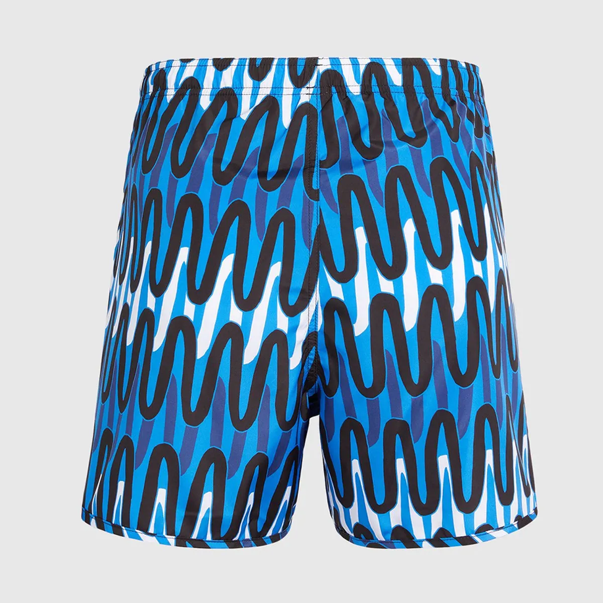 Neil Barrett - Scribble Stripes Swim Shorts in Blue