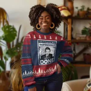 Nelson Mandela Ugly Christmas Sweater It Always Seems Impossible Until It's Done TS09