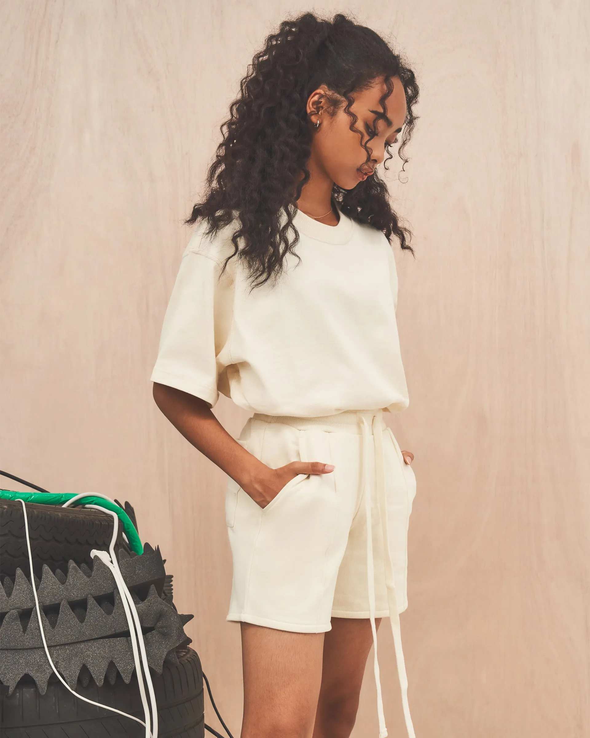 NEUTRALS Sweat Shorts - Beige