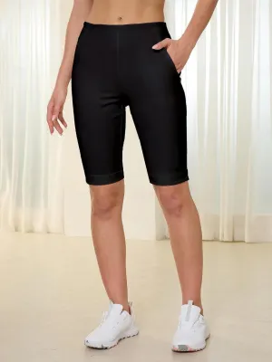 NEW ACEGOLFS GLAMOUR 22.5 Inch Slim-Fit Stretch Shorts UPF50 , Black, Sz M, Retails $90