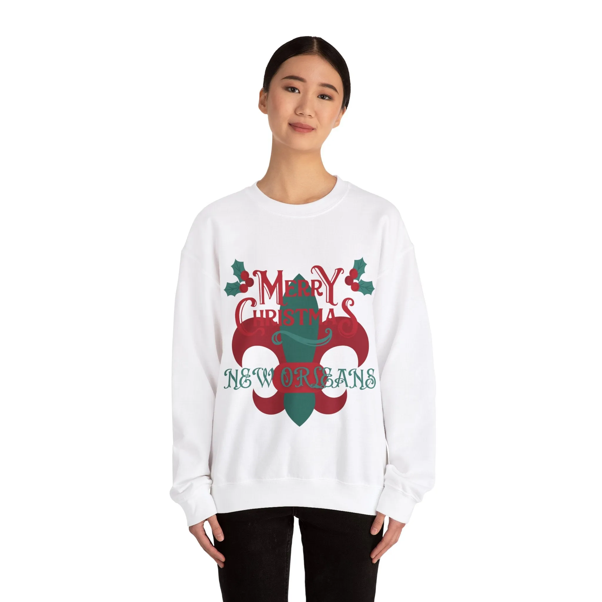 New Orleans Christmas Unisex Heavy Blend Crewneck Sweatshirt
