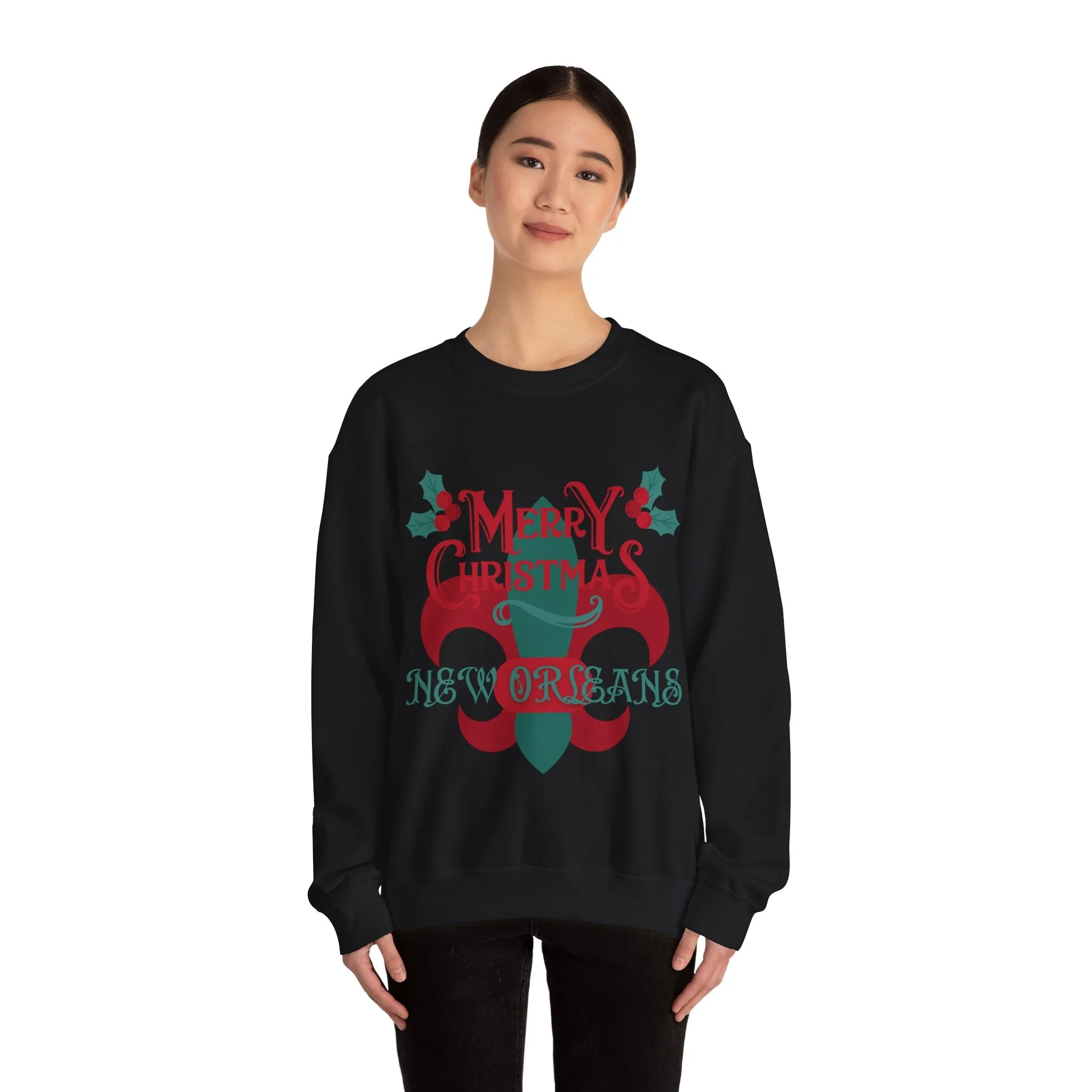 New Orleans Christmas Unisex Heavy Blend Crewneck Sweatshirt