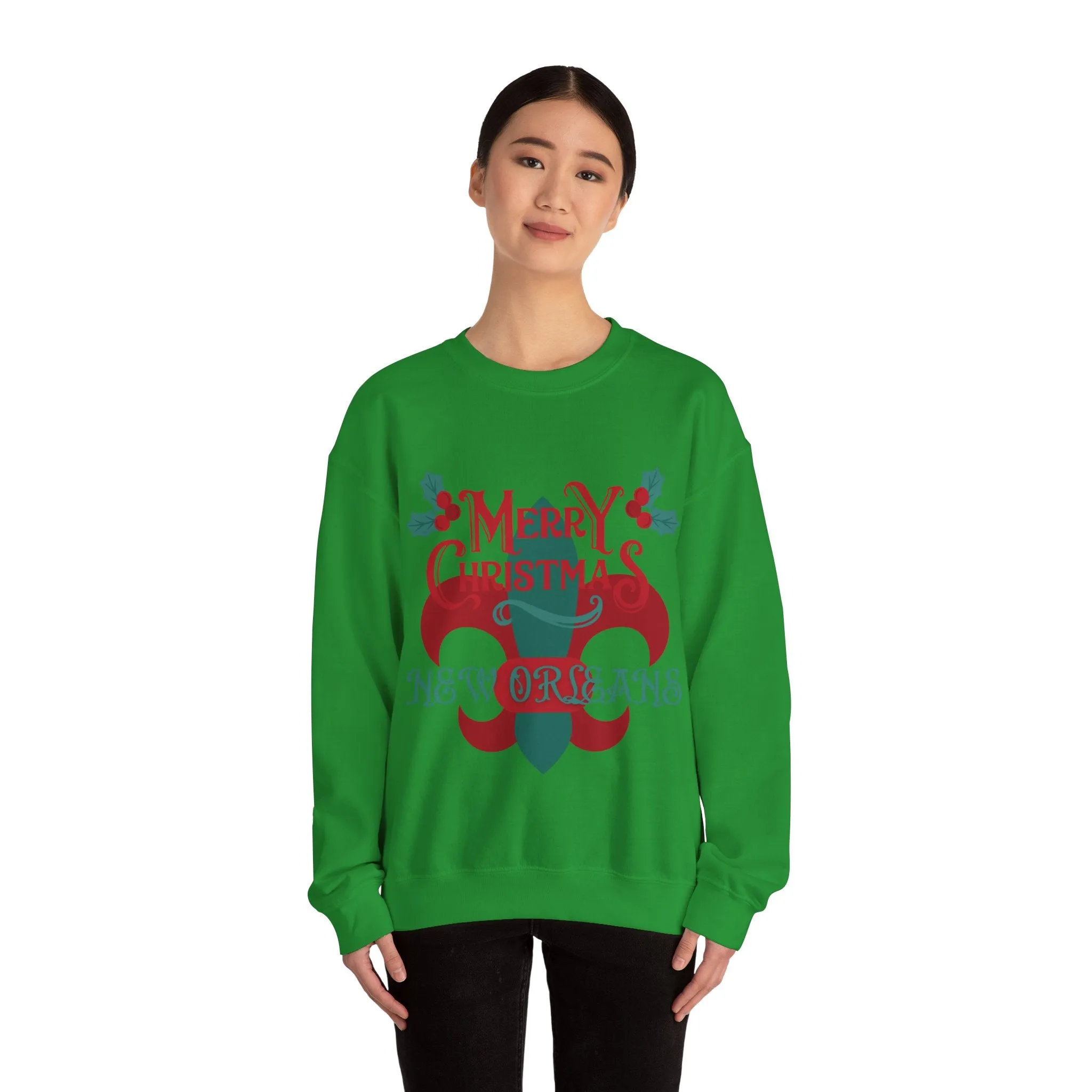 New Orleans Christmas Unisex Heavy Blend Crewneck Sweatshirt