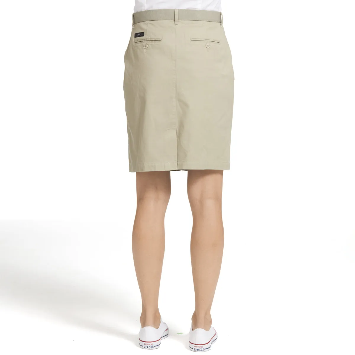 NNT Women's Stretch Cotton Chino Skirt - Desert