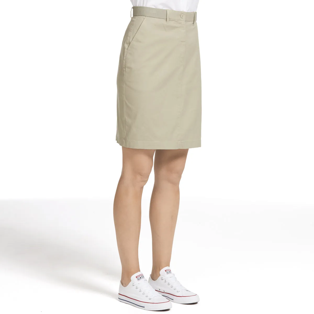 NNT Women's Stretch Cotton Chino Skirt - Desert