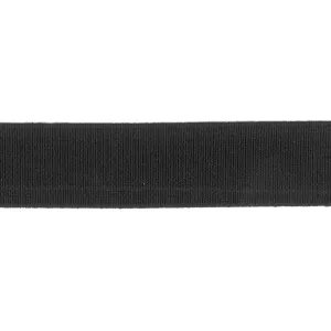 NON-ROLL ELASTIC • HIGH DENSITY • Black 25mm