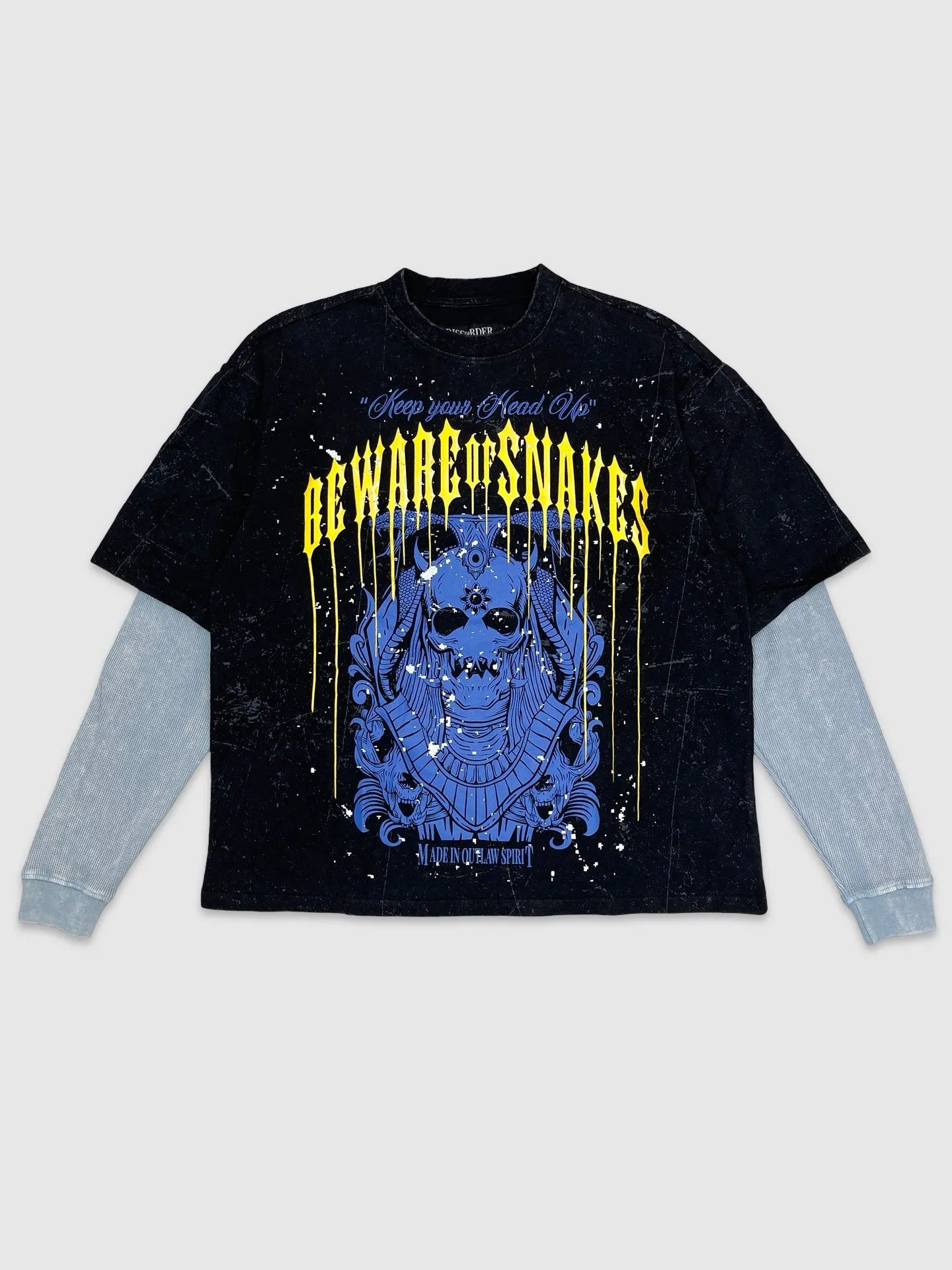 NOR-GN4092-Beware Of Snakes Crop LS Tee