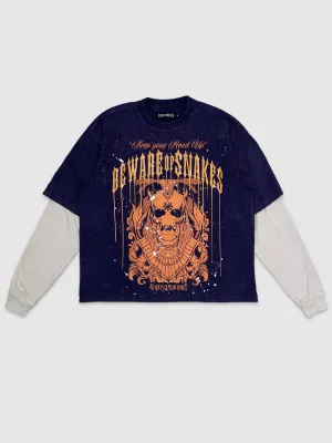 NOR-GN4092-Beware Of Snakes Crop LS Tee
