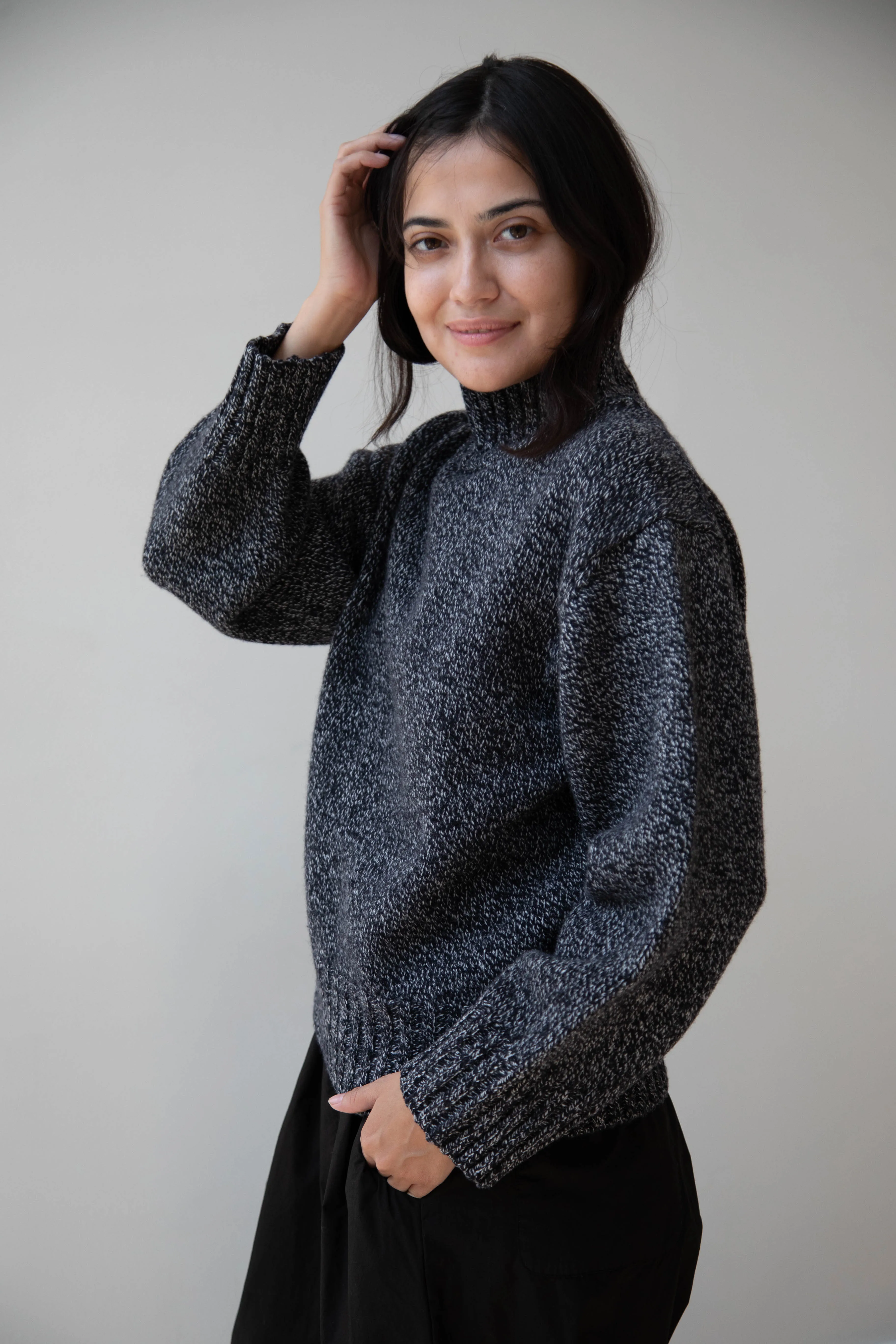 Nothing Written | Turtleneck Sweater in Black & White