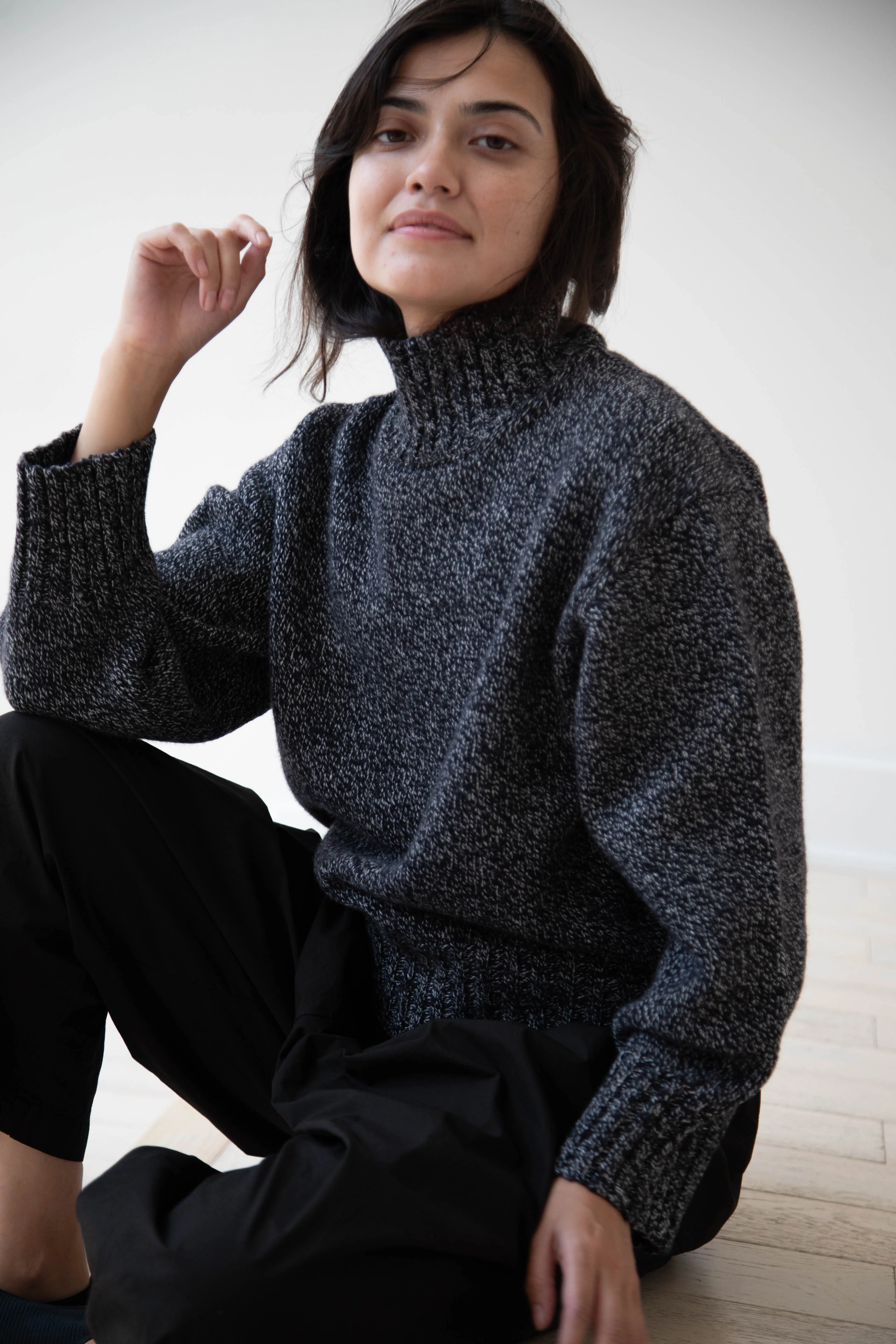 Nothing Written | Turtleneck Sweater in Black & White