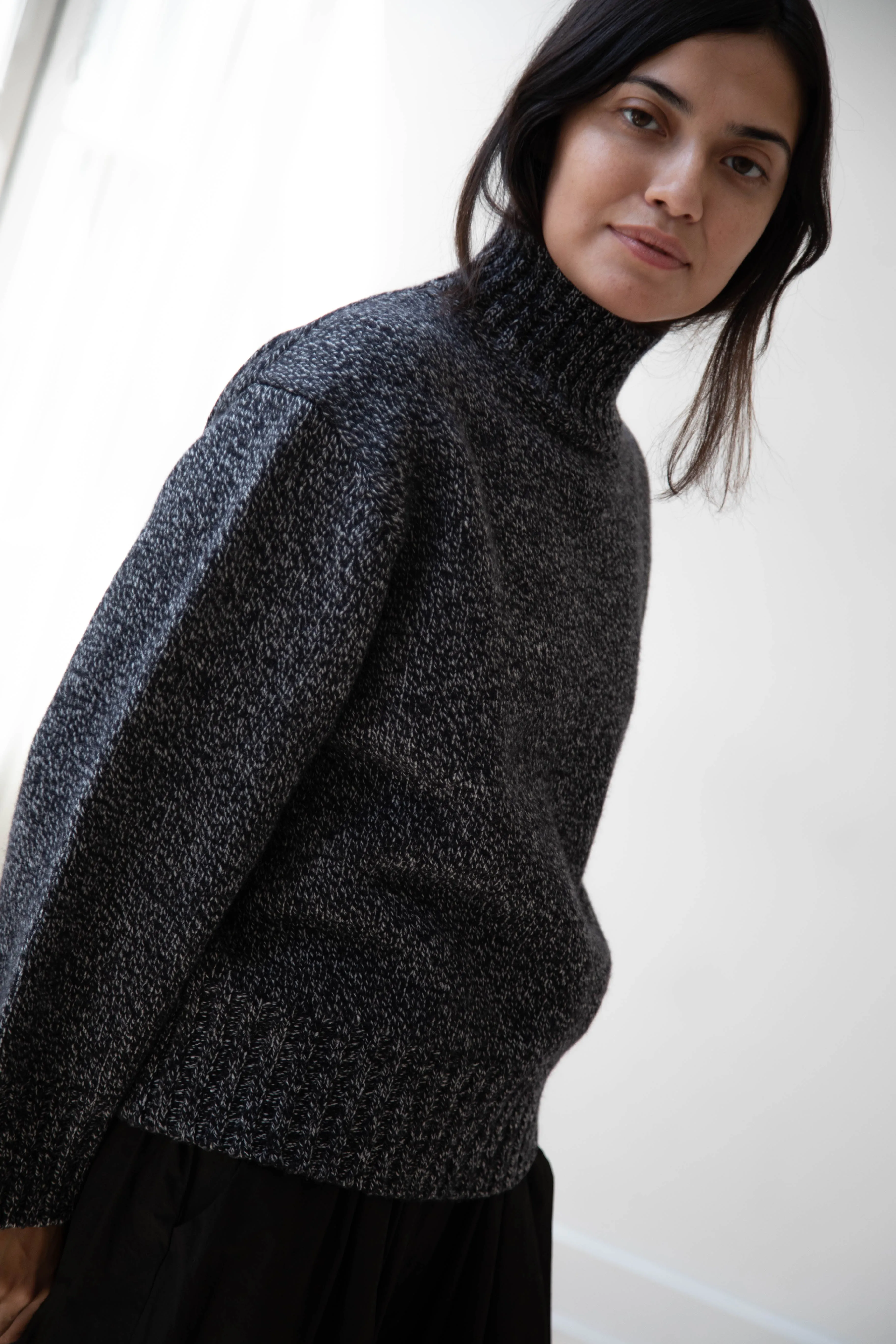 Nothing Written | Turtleneck Sweater in Black & White