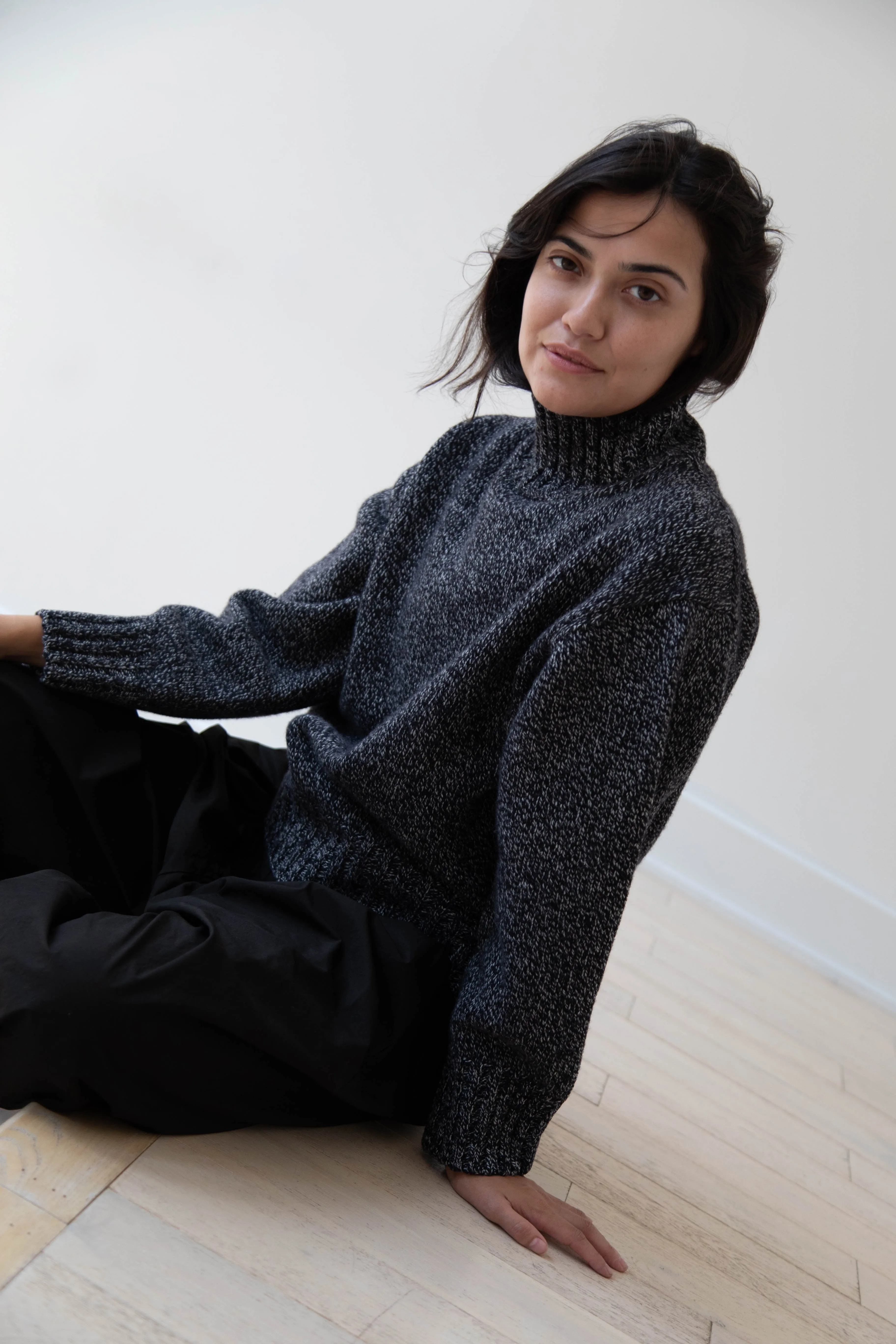 Nothing Written | Turtleneck Sweater in Black & White