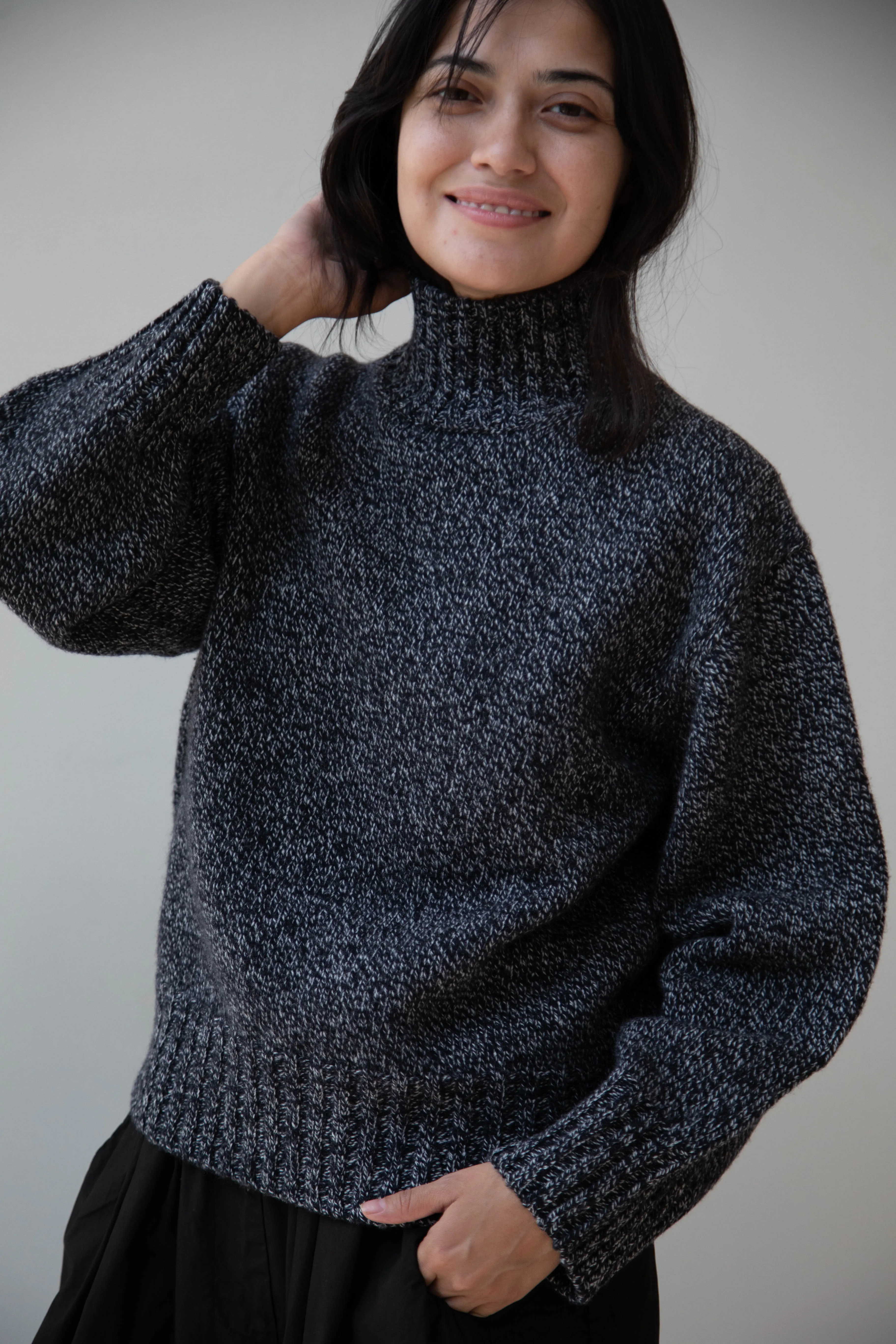 Nothing Written | Turtleneck Sweater in Black & White