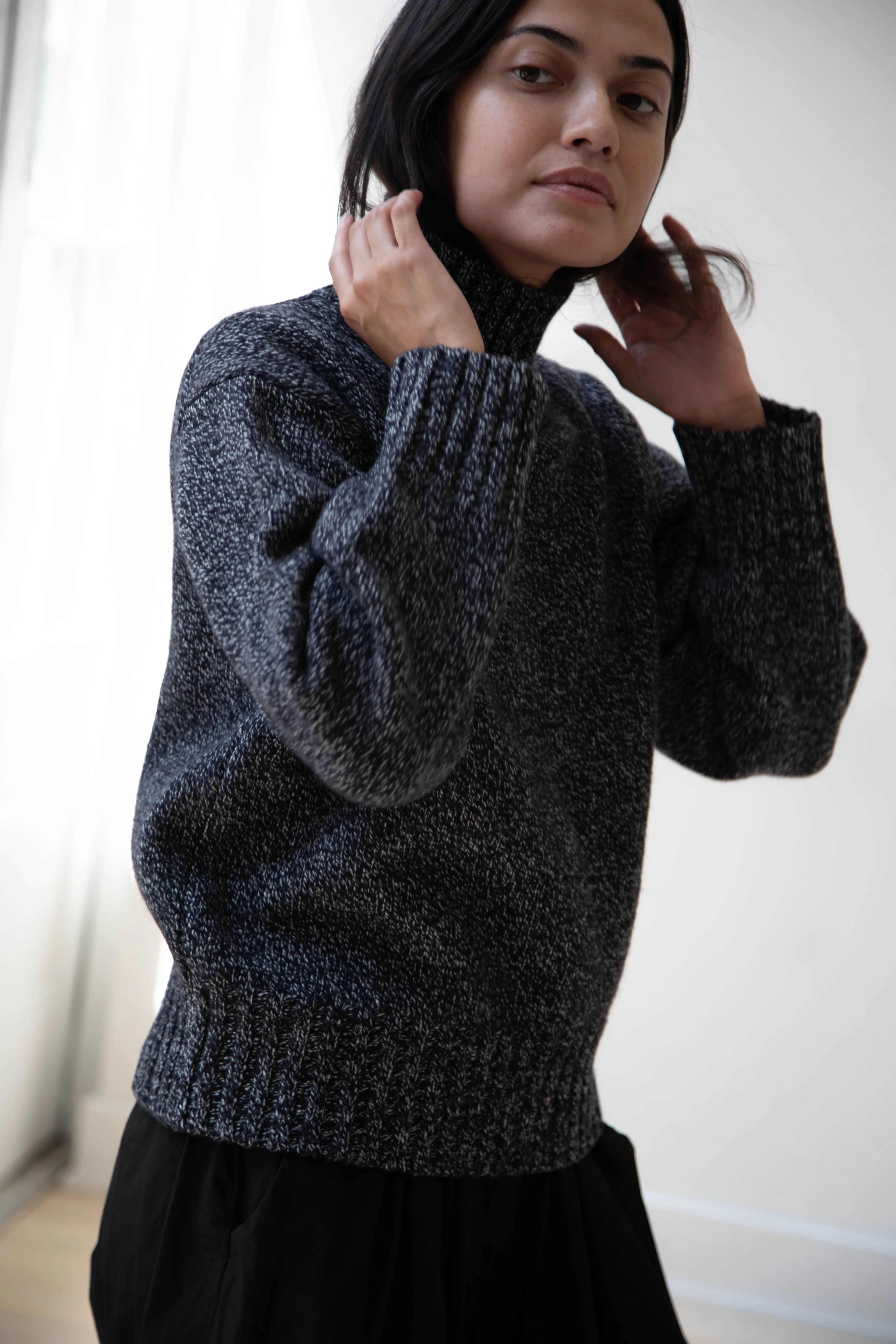 Nothing Written | Turtleneck Sweater in Black & White
