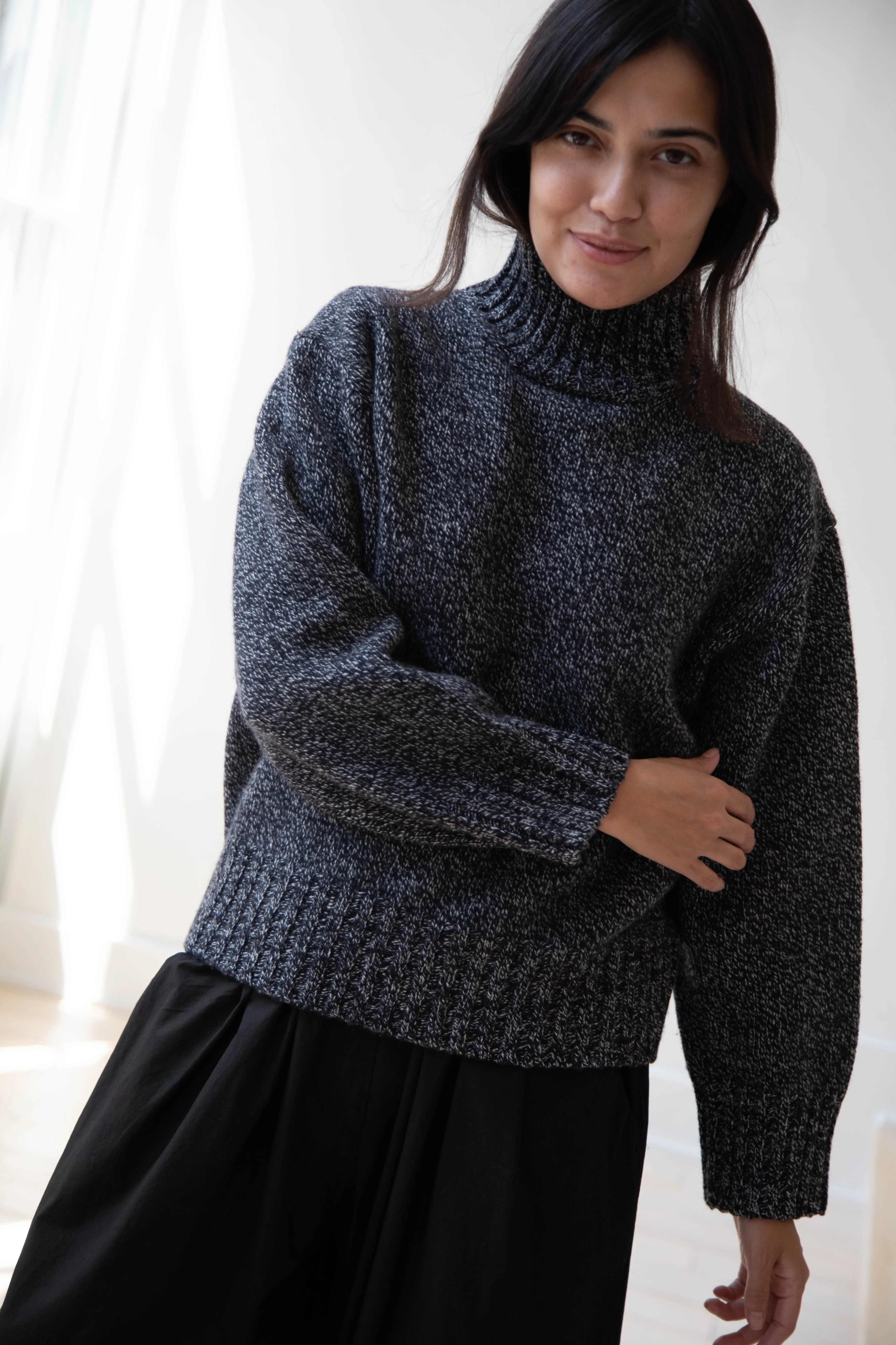 Nothing Written | Turtleneck Sweater in Black & White