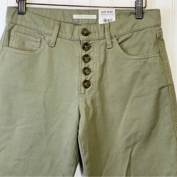NWT Lucky Brand Wide High Waisted Stretchy Khaki Sz 2/26