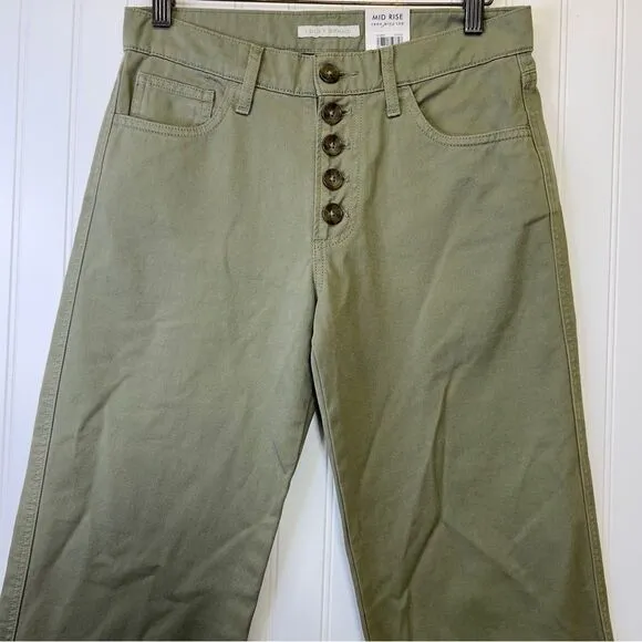 NWT Lucky Brand Wide High Waisted Stretchy Khaki Sz 2/26