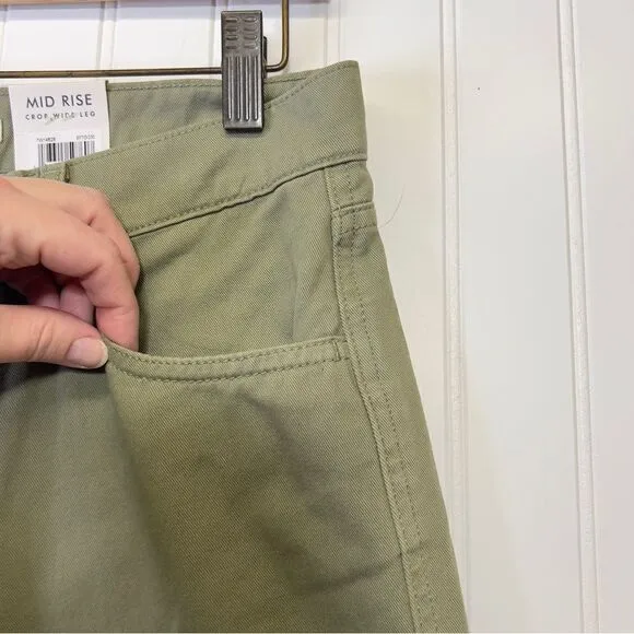 NWT Lucky Brand Wide High Waisted Stretchy Khaki Sz 2/26