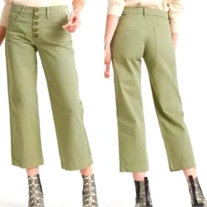 NWT Lucky Brand Wide High Waisted Stretchy Khaki Sz 2/26