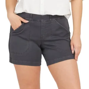 NWT! SPANX 6-Inch Stretch Twill Shorts in Washed Black at Nordstrom, Size Small