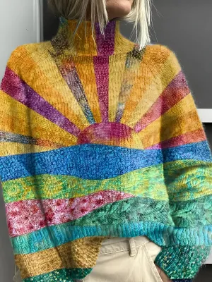 Odelia | Colourful Roll Neck Jumper