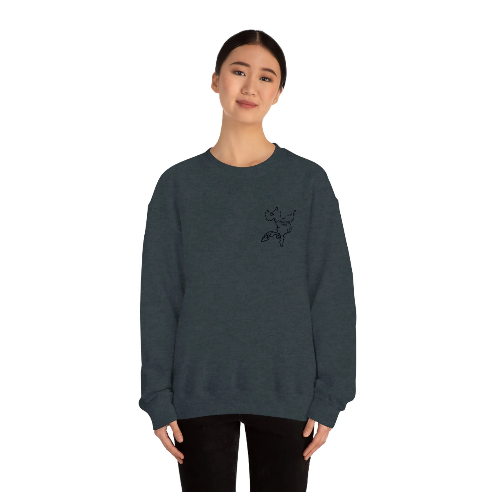 Okauchee Lake, Plain back Unisex Heavy Blend™ Crewneck Sweatshirt