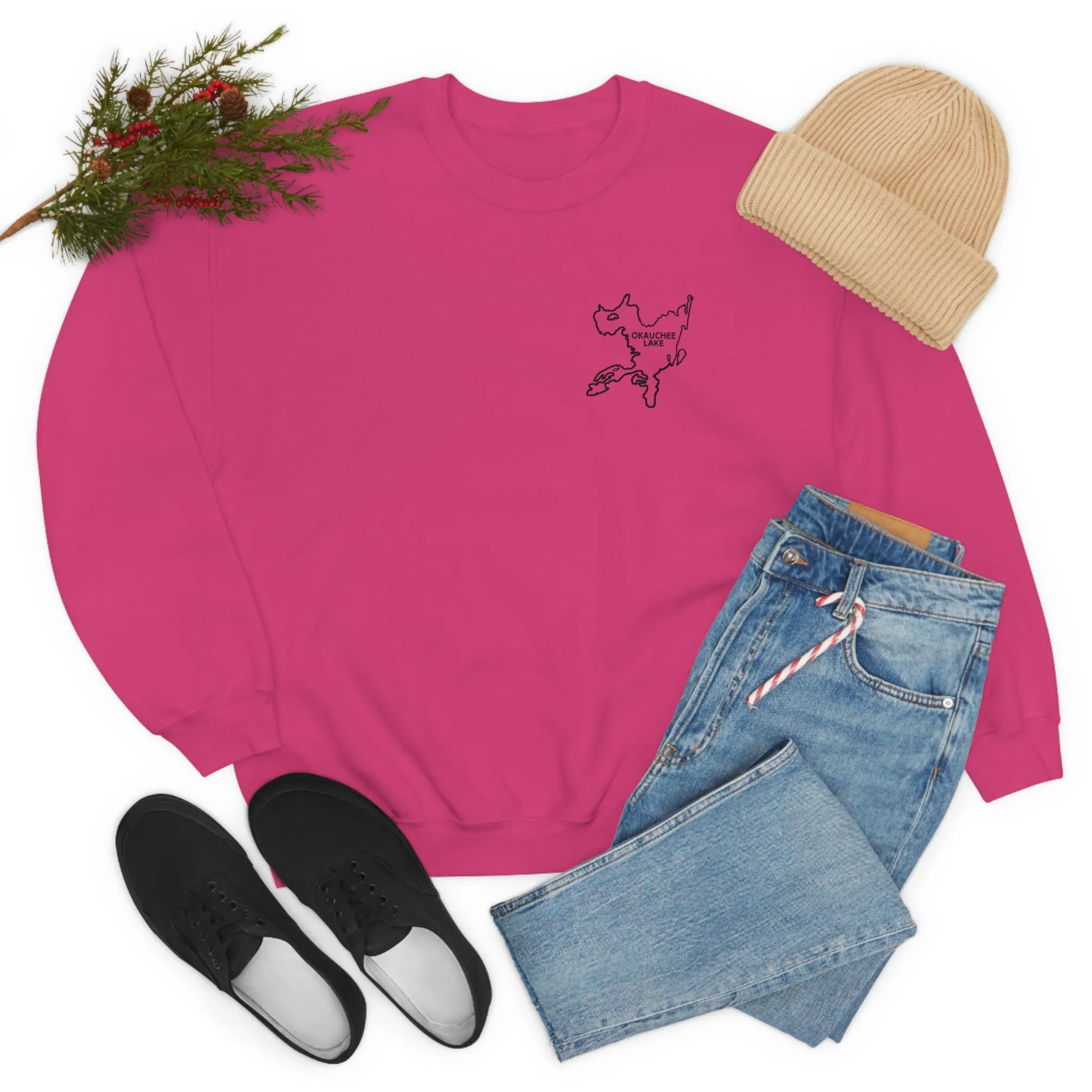 Okauchee Lake, Plain back Unisex Heavy Blend™ Crewneck Sweatshirt