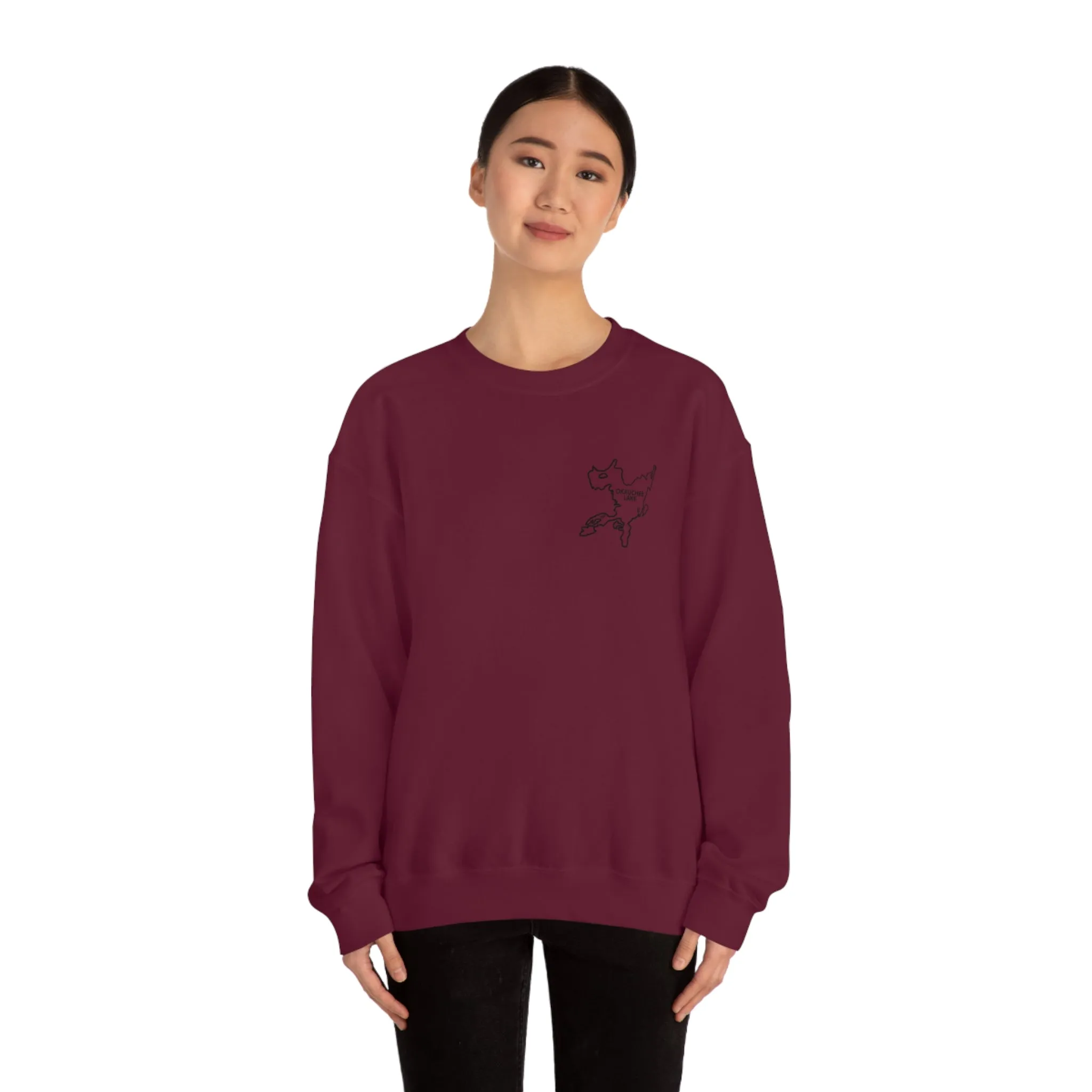 Okauchee Lake, Plain back Unisex Heavy Blend™ Crewneck Sweatshirt
