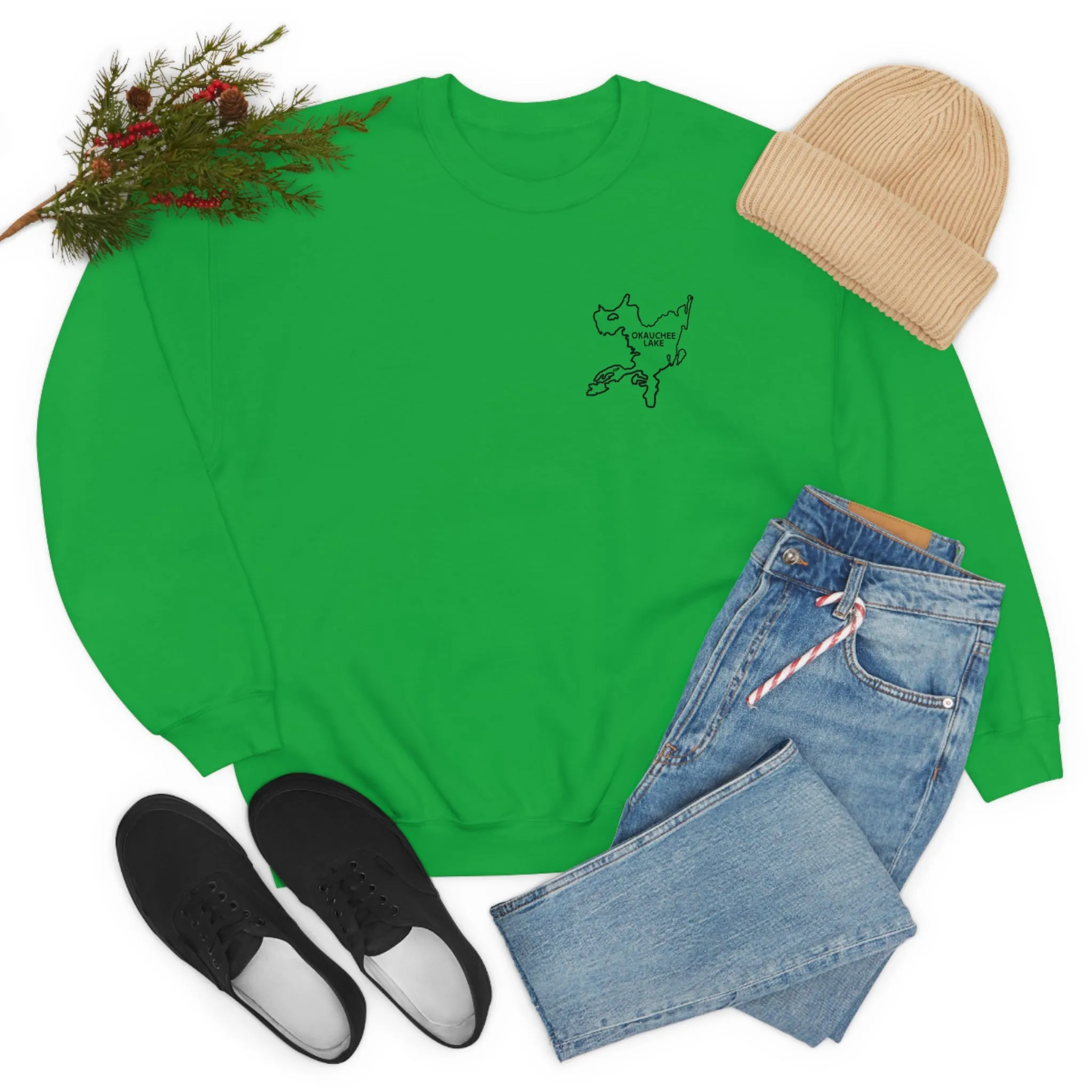 Okauchee Lake, Plain back Unisex Heavy Blend™ Crewneck Sweatshirt