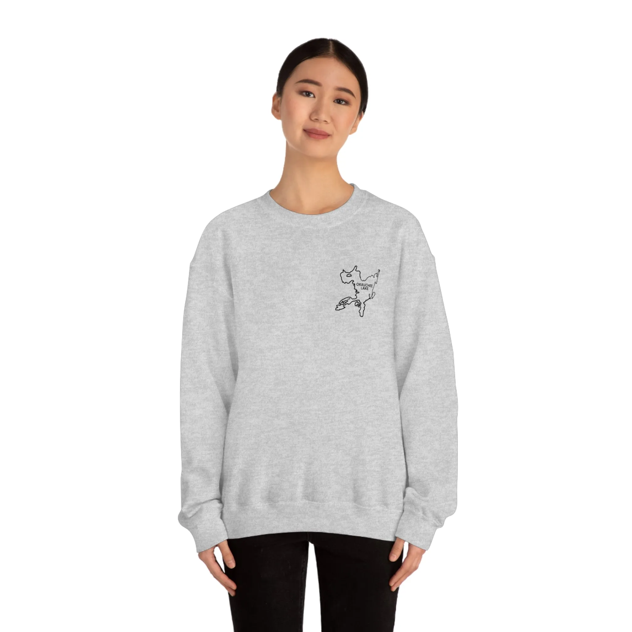 Okauchee Lake, Plain back Unisex Heavy Blend™ Crewneck Sweatshirt