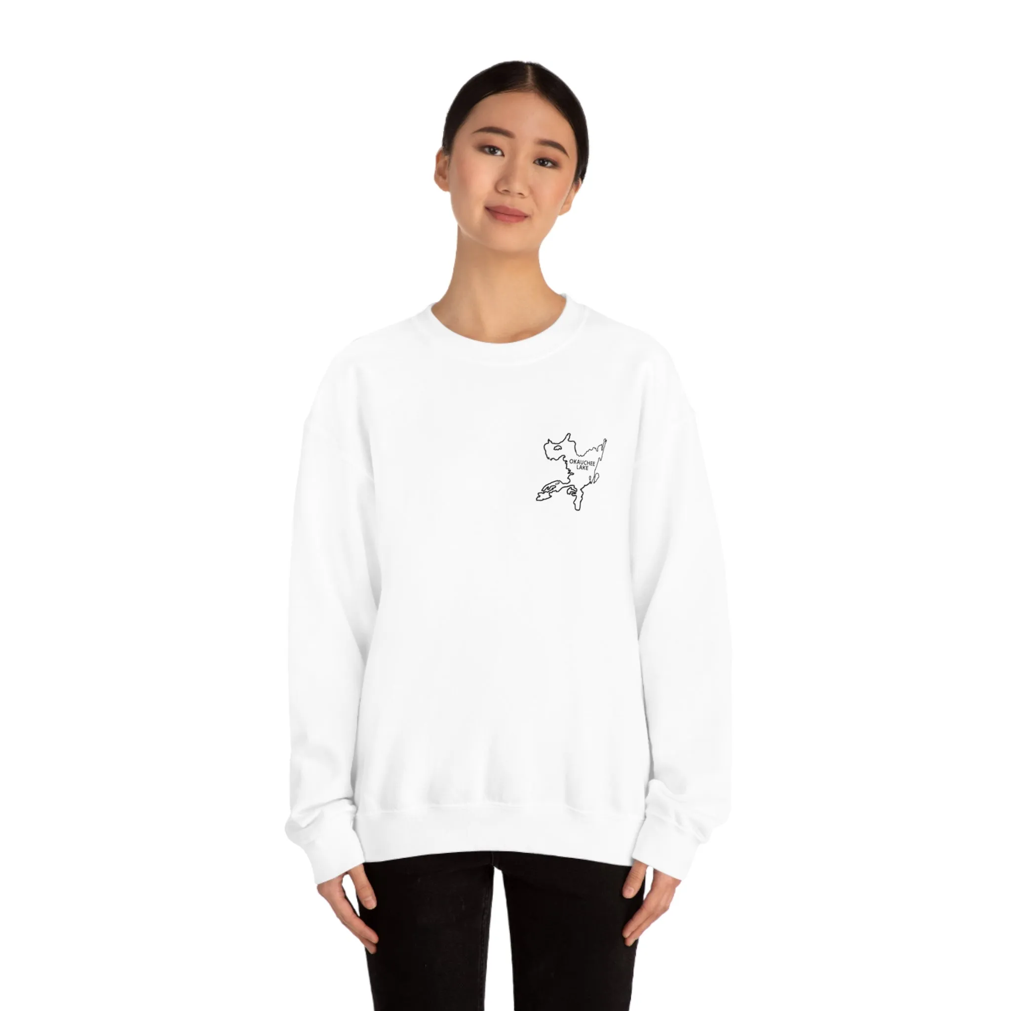 Okauchee Lake, Plain back Unisex Heavy Blend™ Crewneck Sweatshirt