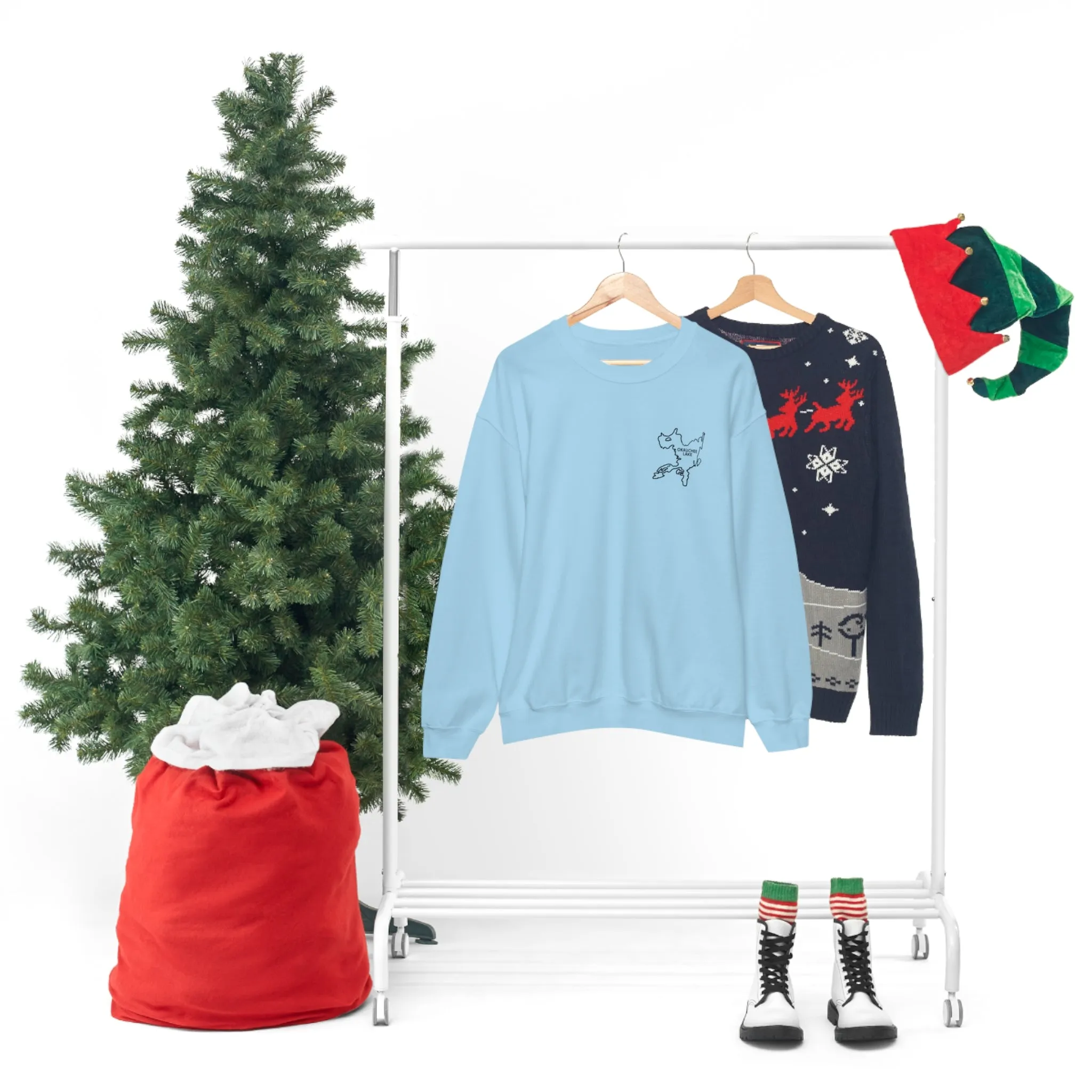 Okauchee Lake, Plain back Unisex Heavy Blend™ Crewneck Sweatshirt